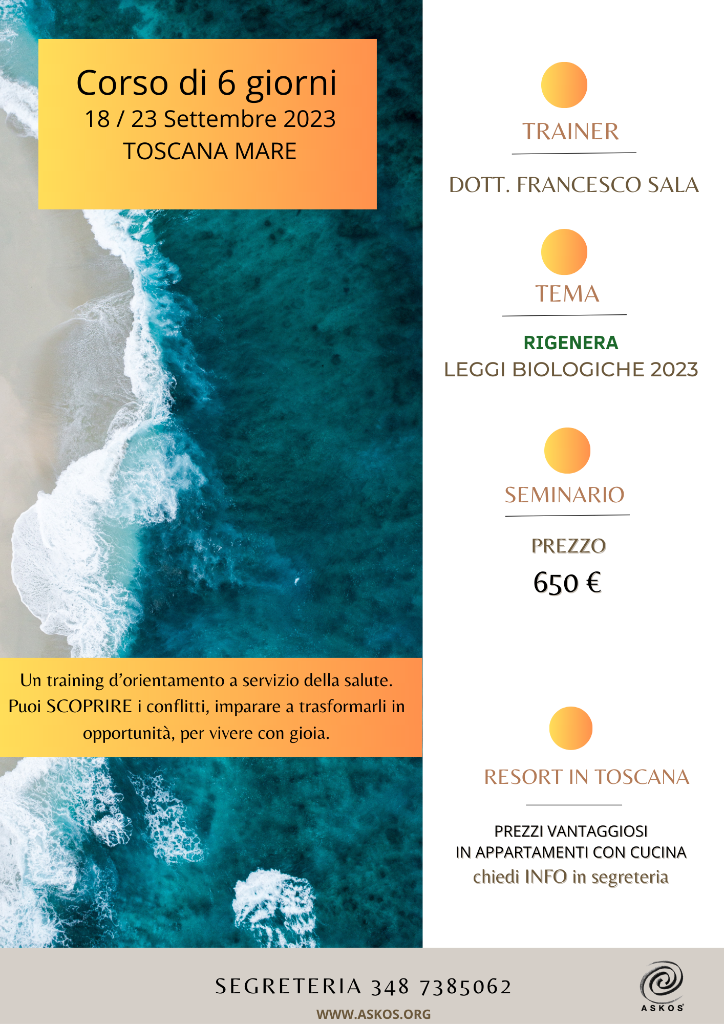 Seminario “RIGENERA” Leggi Biologiche