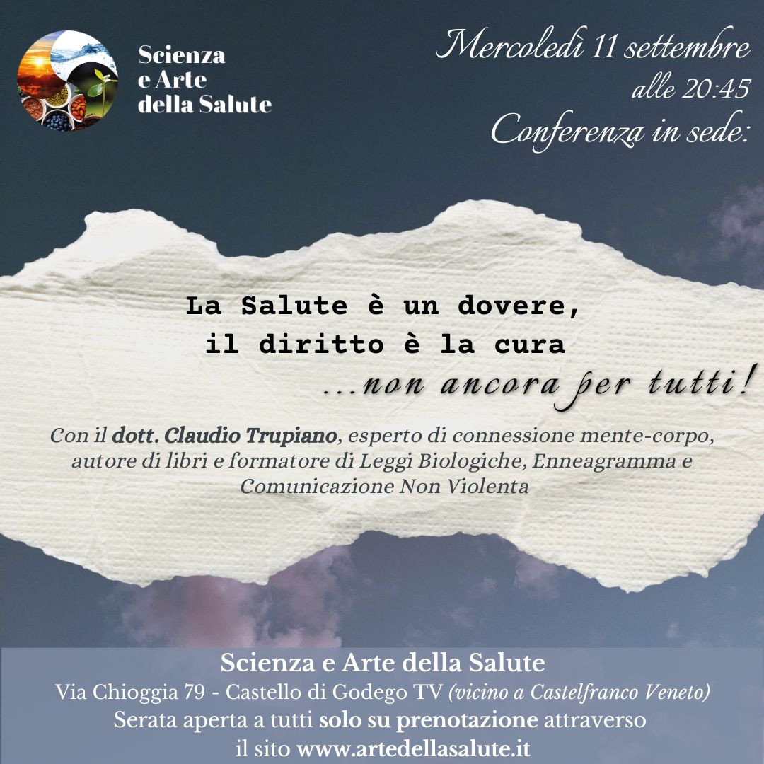 Conferenza: La salute è un dovere, il diritto è la cura