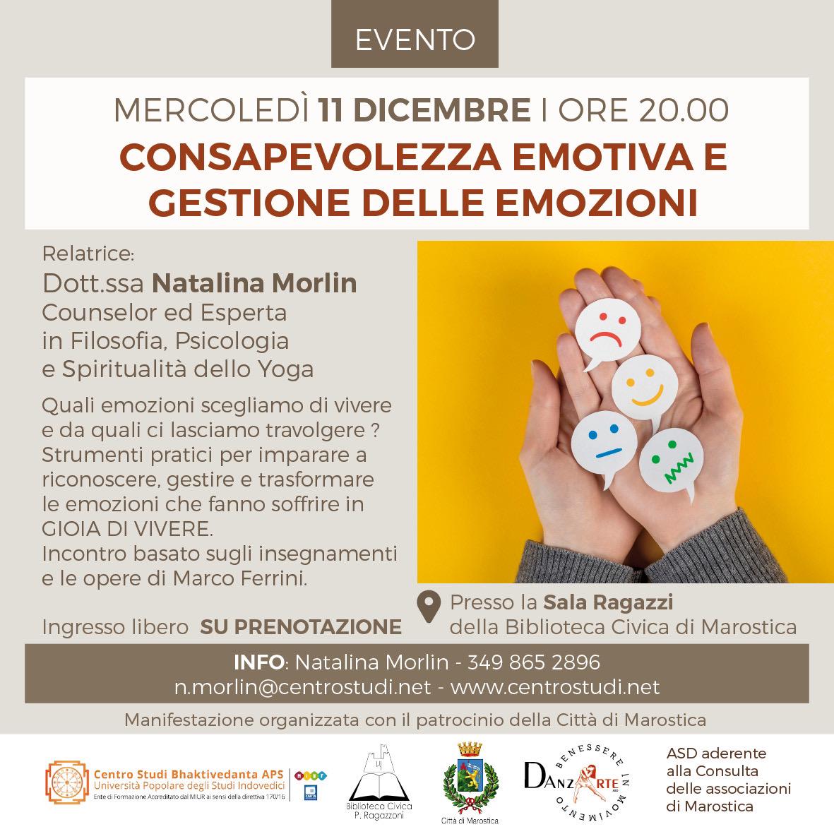 CONSAPEVOLEZZA EMOTIVA E GESTIONE DELLE EMOZIONI