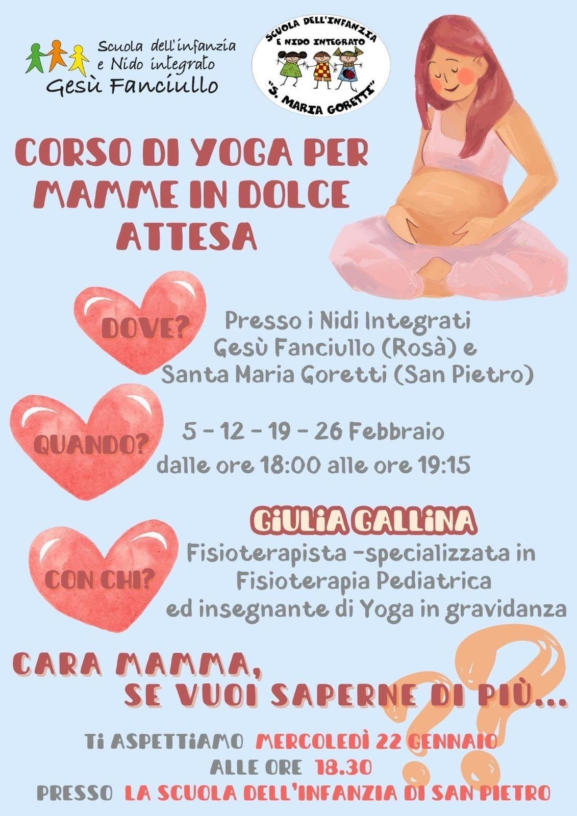 Corso di yoga per mamme in dolce attesa