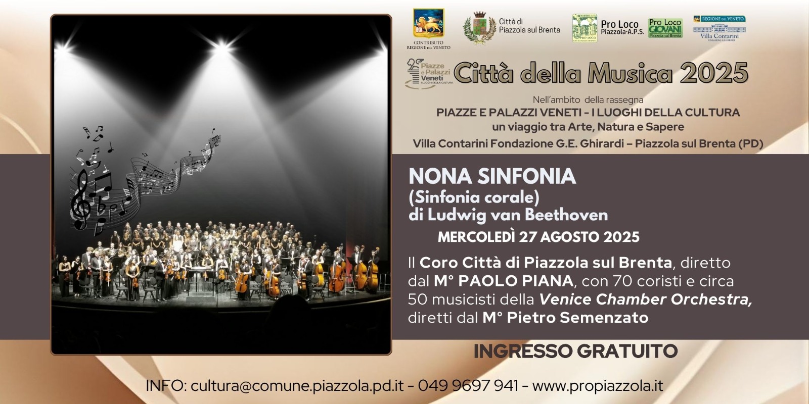 🎼 LA NONA SINFONIA DI BEETHOVEN – Concerto sinfonico-corale