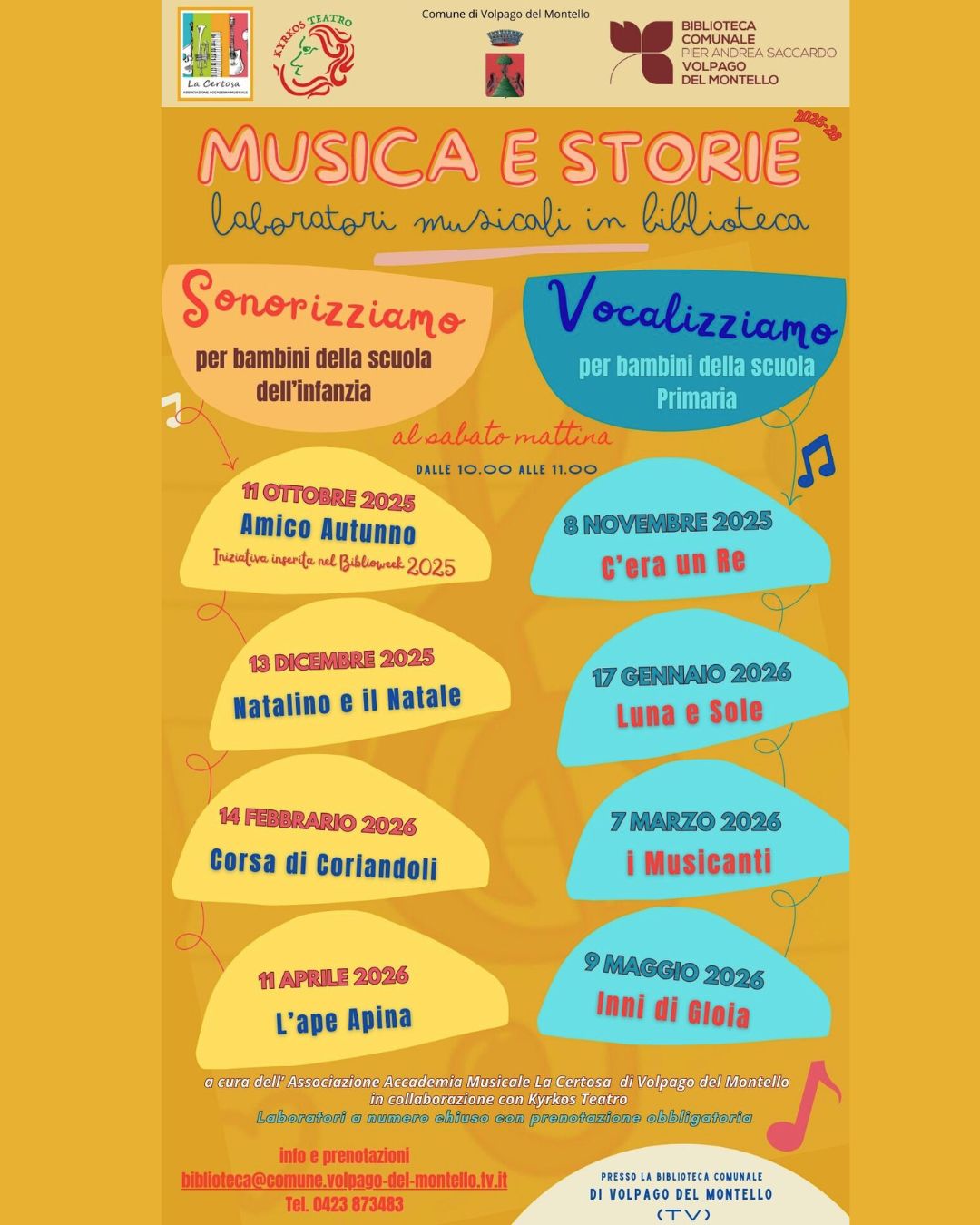 MUSICA E STORIE: LABORATORI MUSICALI IN BIBLIOTECA - VOCALIZZIAMO 
