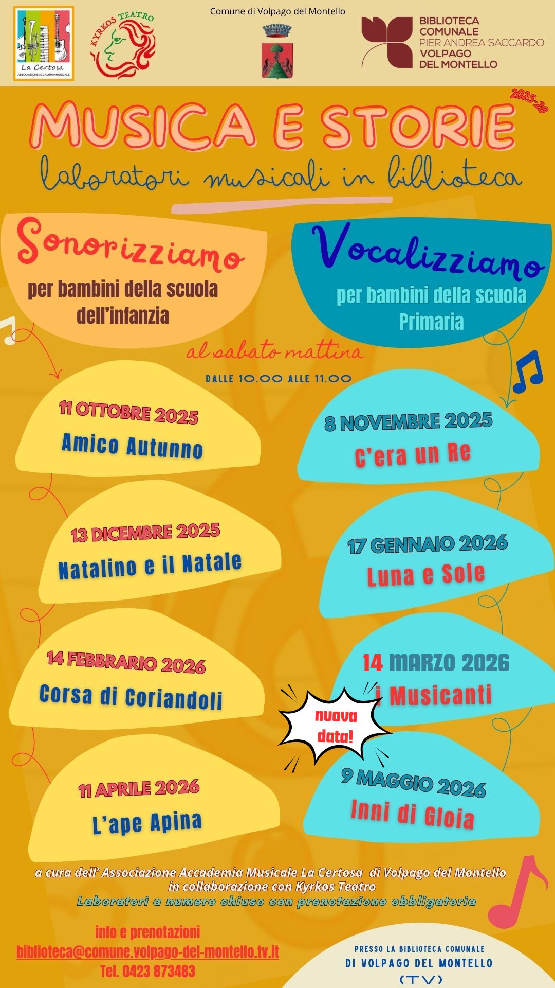 MUSICA E STORIE: LABORATORI MUSICALI IN BIBLIOTECA - VOCALIZZIAMO