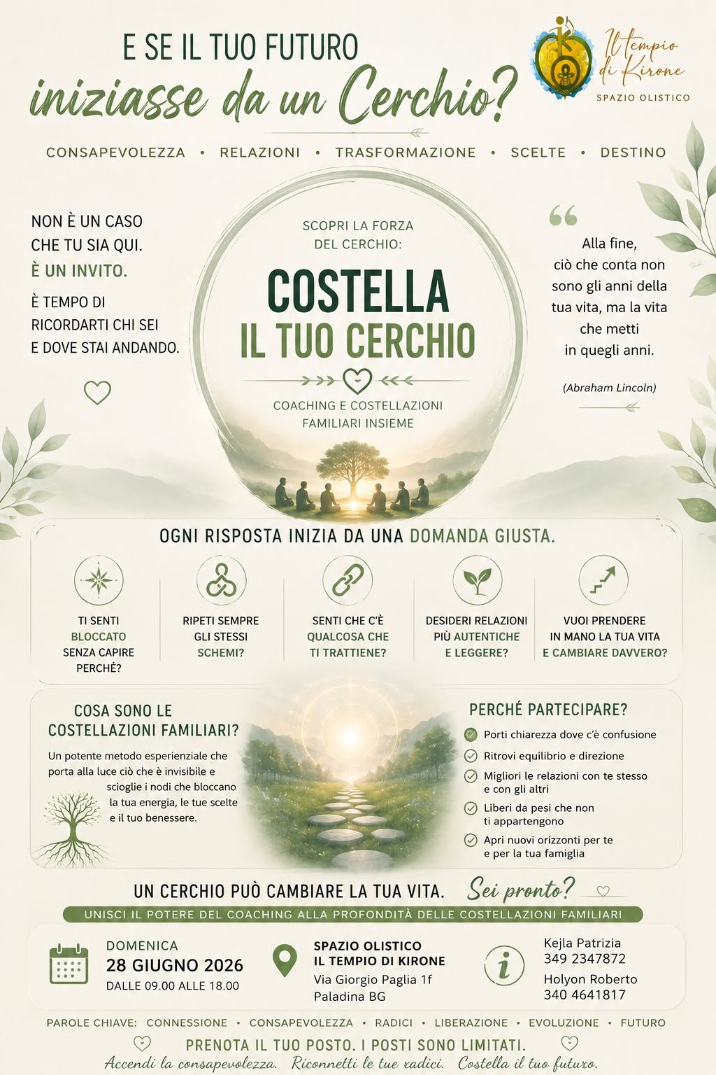 WORKSHOP COSTELLA IL TUO CERCHIO