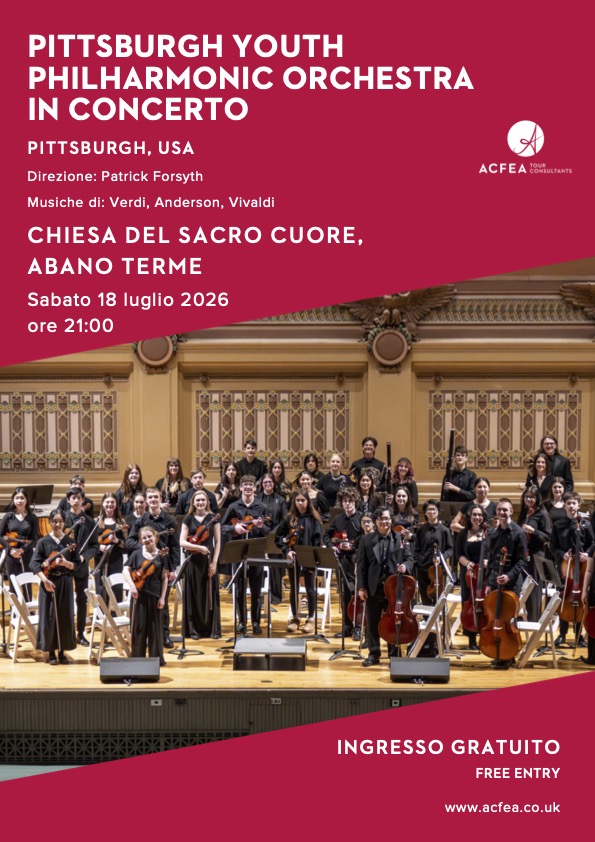 Pittsburgh Youth Philharmonic Orchestra in concerto ad Abano Terme