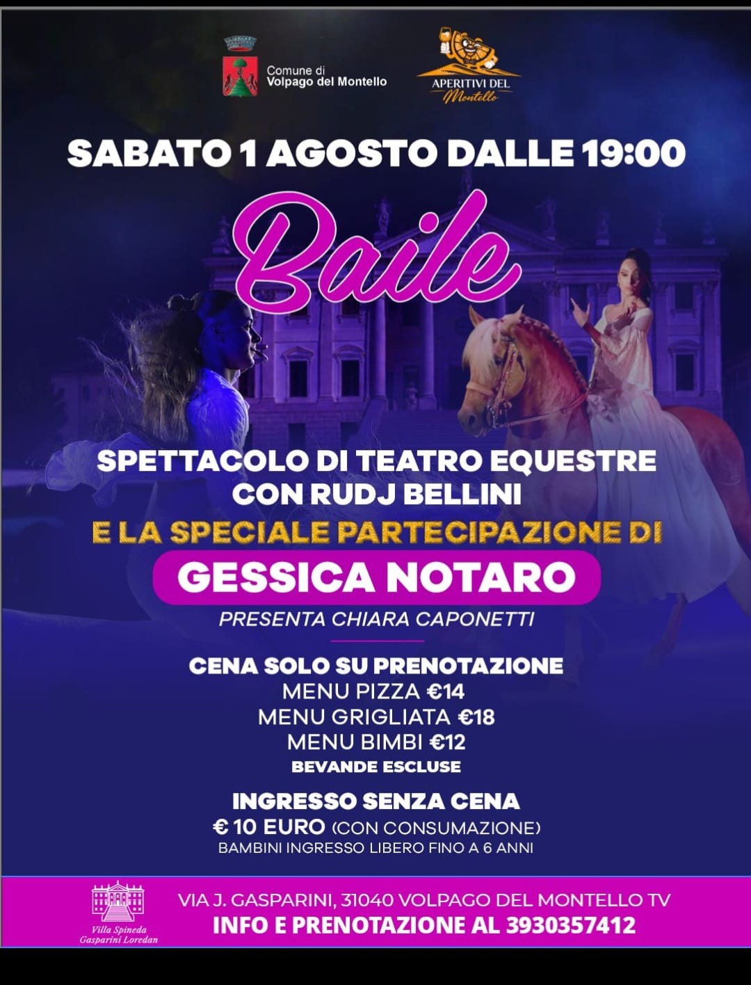 “BAILE” – CENA SPETTACOLO DI TEATRO EQUESTRE