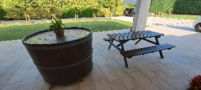 BOTTE-TINA IN CASTAGNO DA GIARDINO