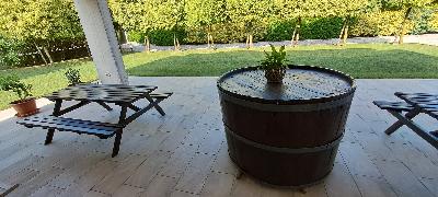 BOTTE-TINA IN CASTAGNO DA GIARDINO