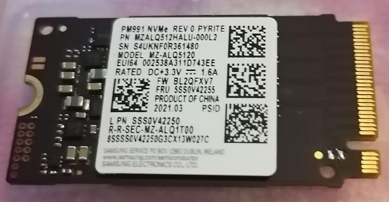 Hard Disk Samsung SSD 512 GB M.2 Mini NVME