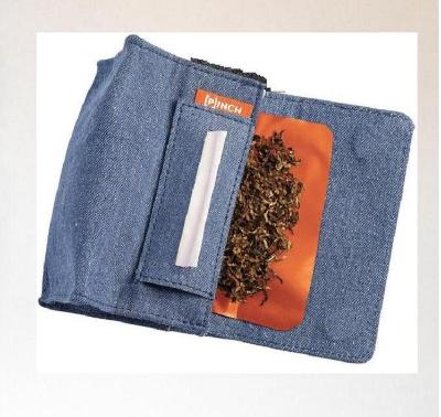 5 PZ. PORTATABACCO JEANS - PINCH VARI COLORI (NUOVI)