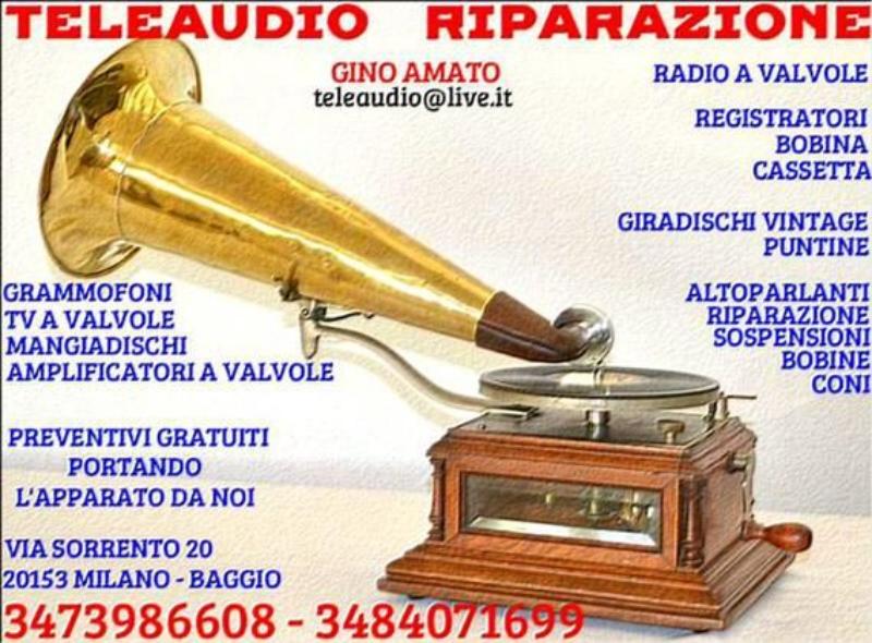 Riparazione radio-grammofoni,-amplificatori