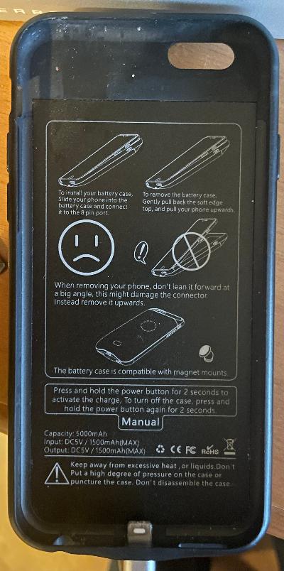 iPhone 6 con cover-batteria