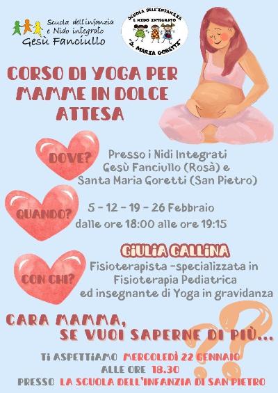 Corso di yoga per mamme in dolce attesa