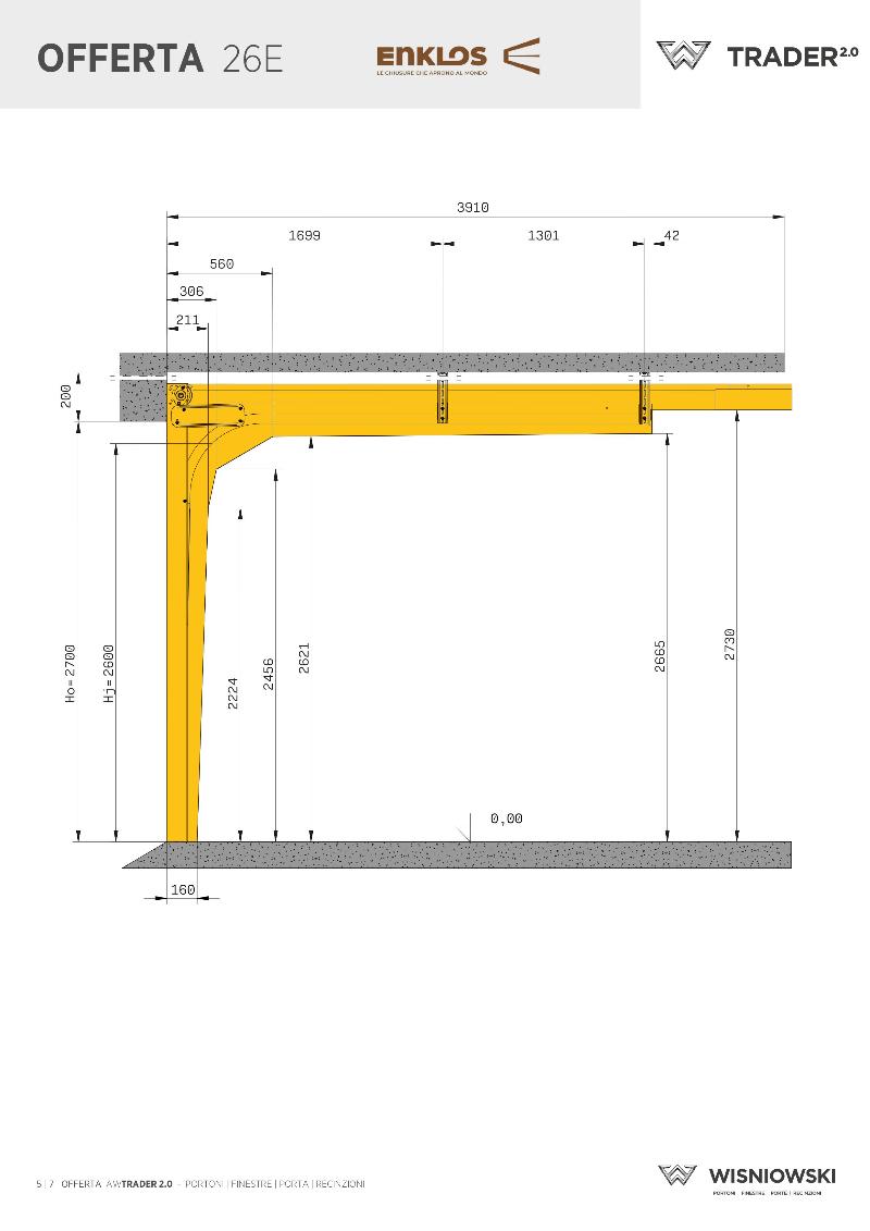Portone sezionale UniPro SSP 3,120 m x 2,700 m