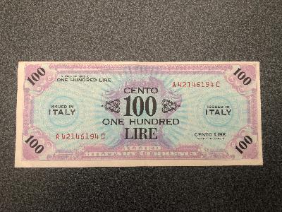 100 Lire Italia 1943 Occupazione Americana Sicilia