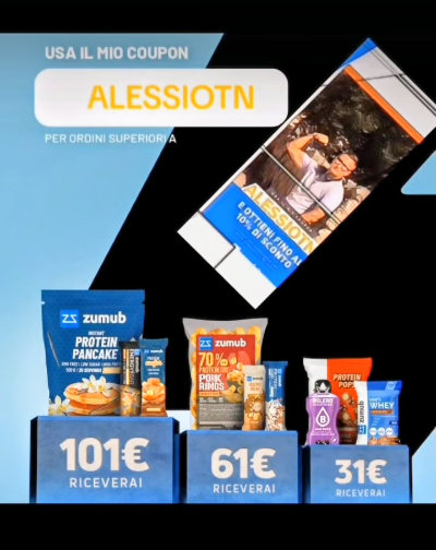 Prodotti di integrazione alimentare e capi sportivi 