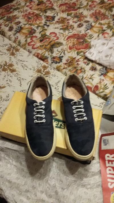 MOCASSINI IN TELA color BLEU