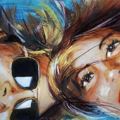 Ritratto pittura olio su tela da fotografia nozze laurea san valentino