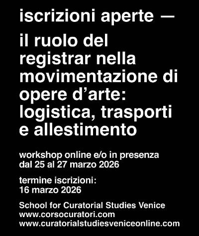 Workshop sul ruolo del registrar nella movimentazione delle opere d’arte