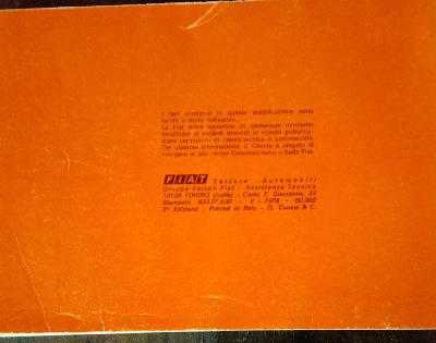libretto originale fiat 127 seconda serie