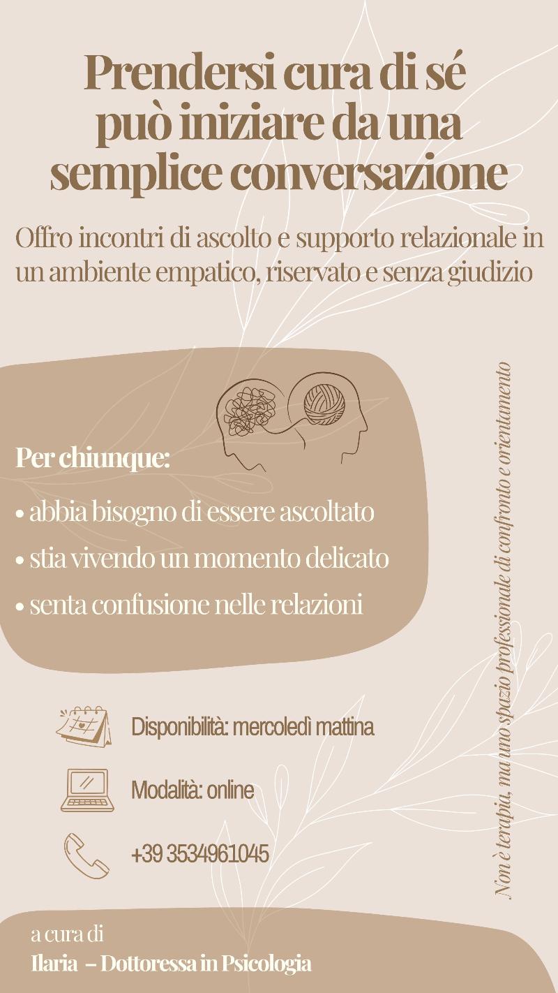 Spazio ascolto per te