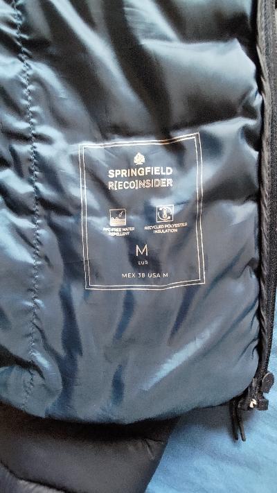 Giubbotto piumino marca Springfield taglia M Blue navy.