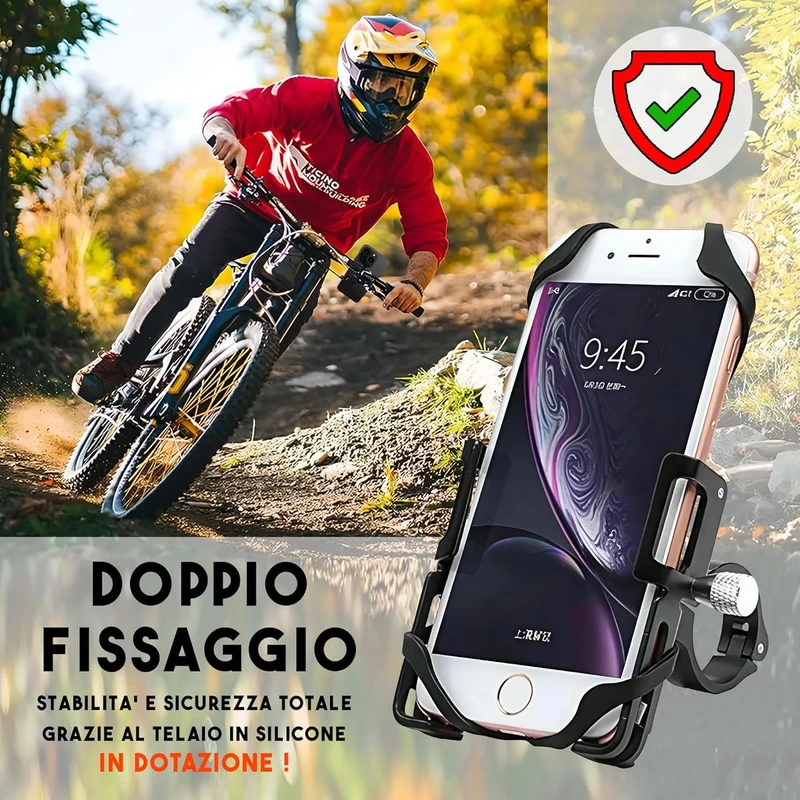 Porta Cellulare in Metallo: per Bicicletta - eBike - Mtb - Monopattino Elet