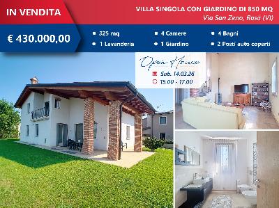 CASA SINGOLA CON GIARDINO IN VENDITA A ROSA' (VI)