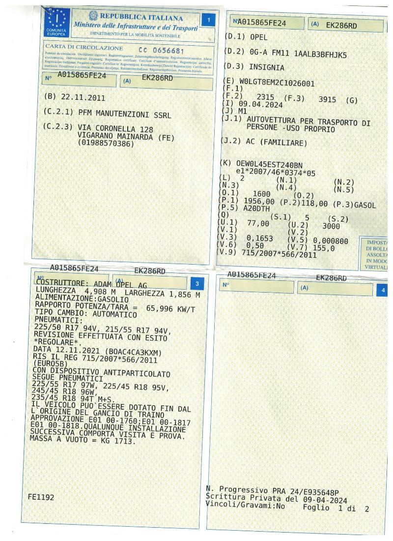 Opel Insignia Country Tourer station wagon 5-porte 2.0 CDTI Bi-Turbo AT  (195 cv) Cosmo