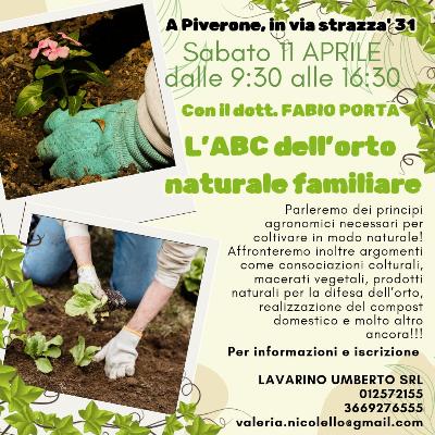 🌱 CORSO PRATICO: L'ABC DELL'ORTO NATURALE FAMILIARE