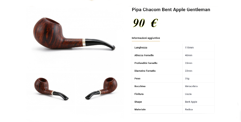 Pipa Chacom Bent Apple Gentleman