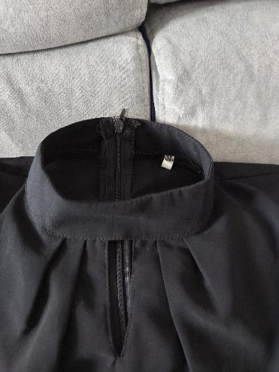 Blusa nera pizzo elegante 