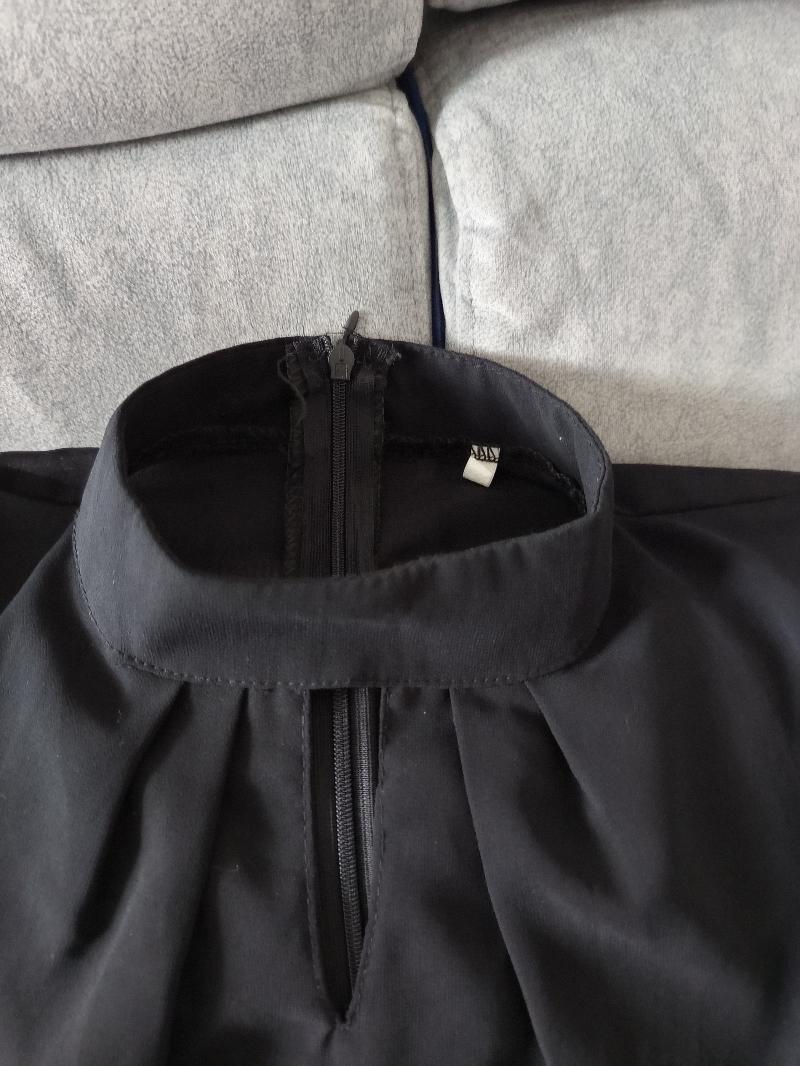 Blusa nera pizzo elegante 