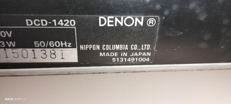 DISK PLAYER CD DENON DCD-1420 CON TELECOMANDO- LEGGI