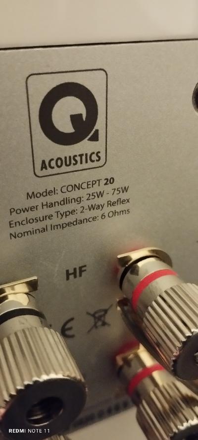 COPPIA DI DIFFUSORI "Q ACOUSTICS" CONCEPT 20 - LACCATA BIANCO